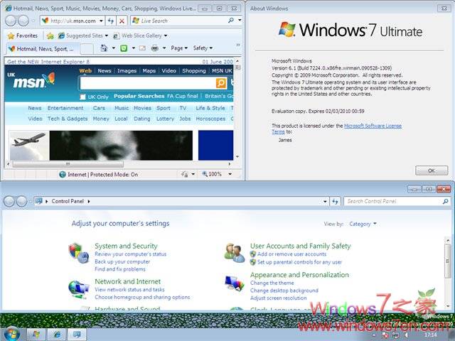 Windows7 7224的一些截图