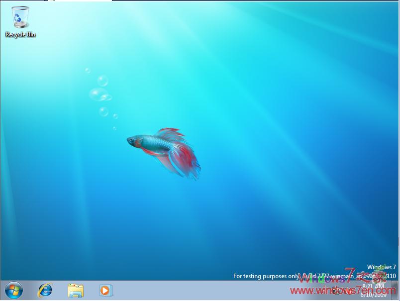 Win7 7227安装完毕，上图