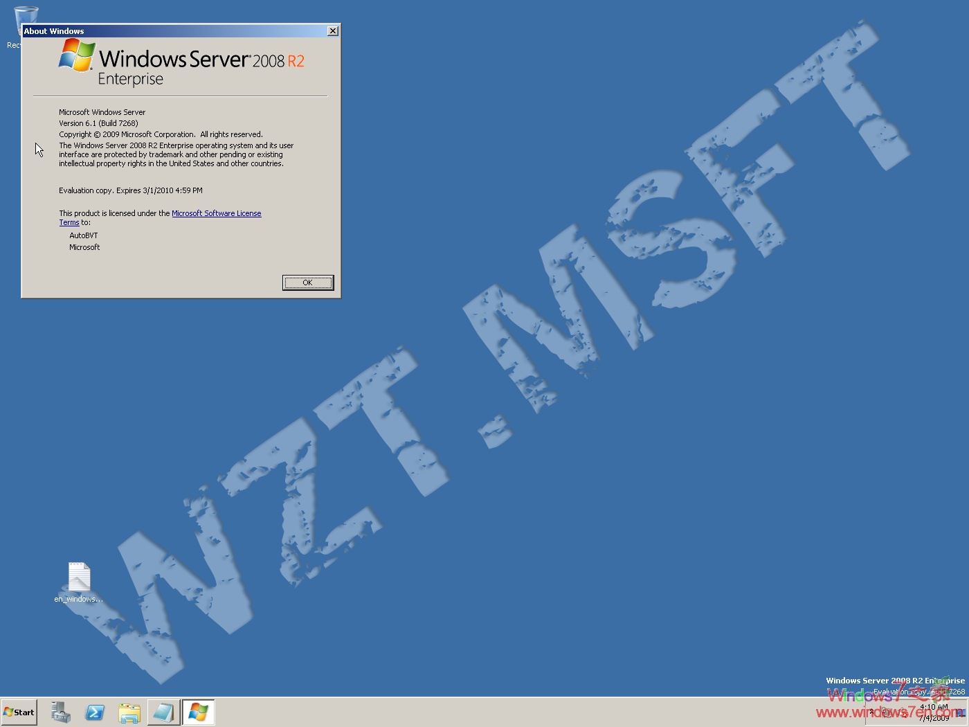 Windows7 7268 Server RTM X64 VHD种子下载