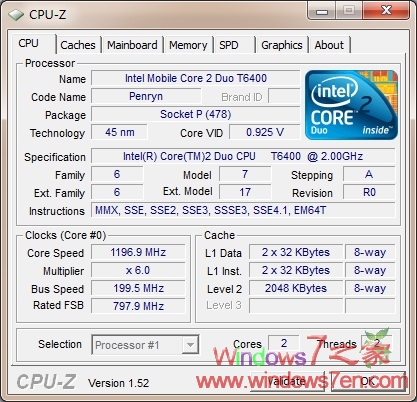 CPU-Z 1.52英文正式版下载