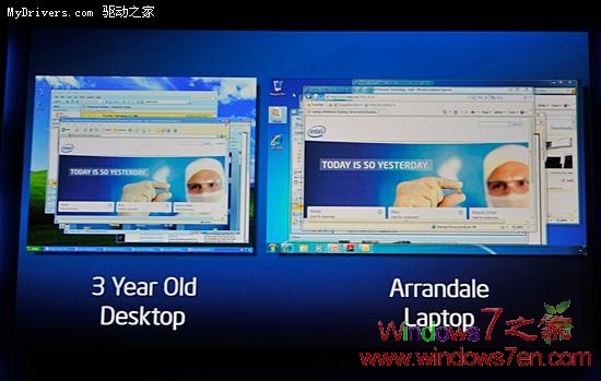 Intel 32nm新CPU Sandy Bridge运行Windows 7