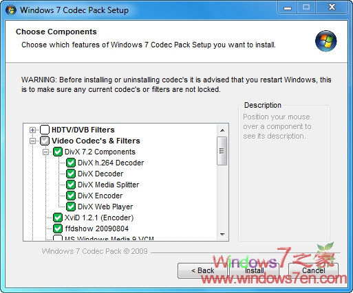 Windows7 Codec Pack V2.1.0 优秀的Win7解码包