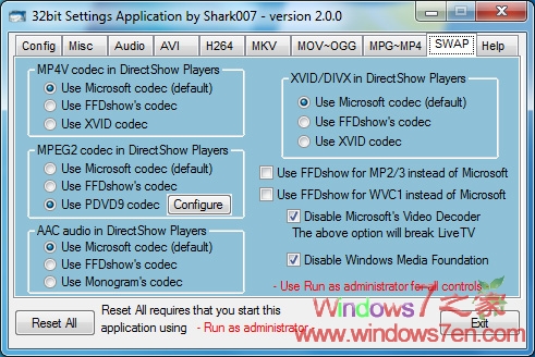 Win7codecs 2.0 Final Windows7下优秀的解码包