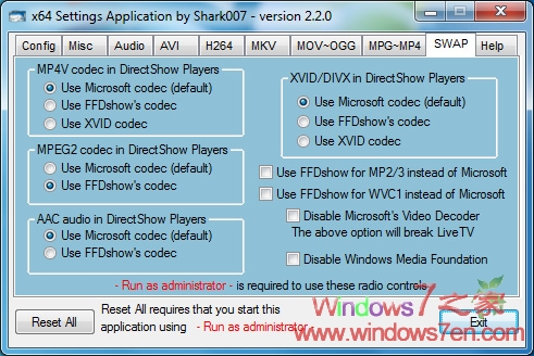 Windows7 x64 Components V2.20 Win7专用解码包