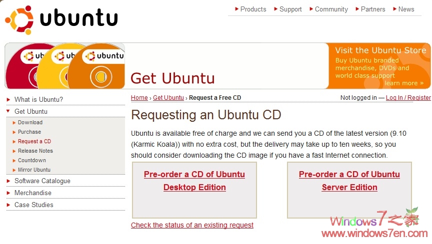 Ubuntu 9.10光盘官方免费索取 需要的速度进