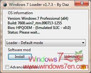 Windows7 Loader V1.7.3 By Daz Win7激活利器