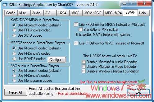 Win7codecs 2.1.5下载 Windows7下最优秀的解码包