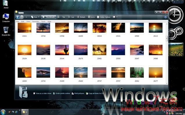 【Windows7主题】Win77 Darkclear 黑色主题