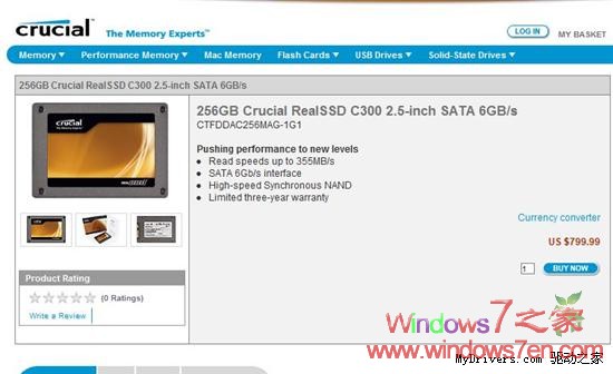 全球最快固态硬盘RealSSD C300 256G售800美元