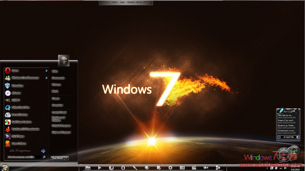 In Vitro Full Glass Windows7全玻璃透明主题