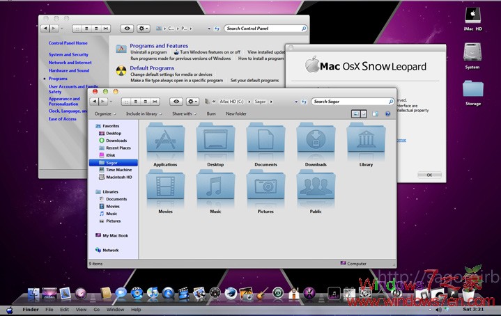 Win7仿苹果主题Leopard Mod for Windows7 Final