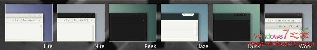 Windows7黑色多风格主题APPOWS2010