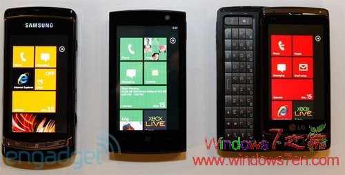 MIX10大会：三款Windows Phone 7手机齐亮相