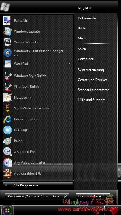 Windows7黑色主题Carbon_Fiber7 by ~lefty28