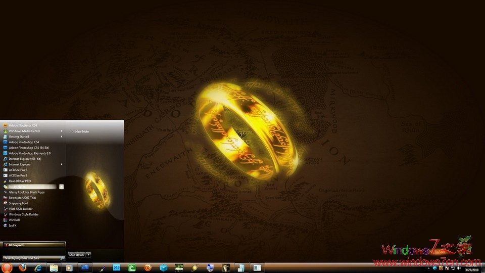 Windows7绚丽主题The One Ring 7 theme