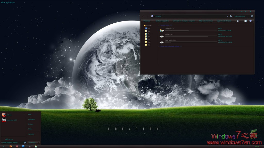 Windows7黑色主题Nova by ~Satukoro