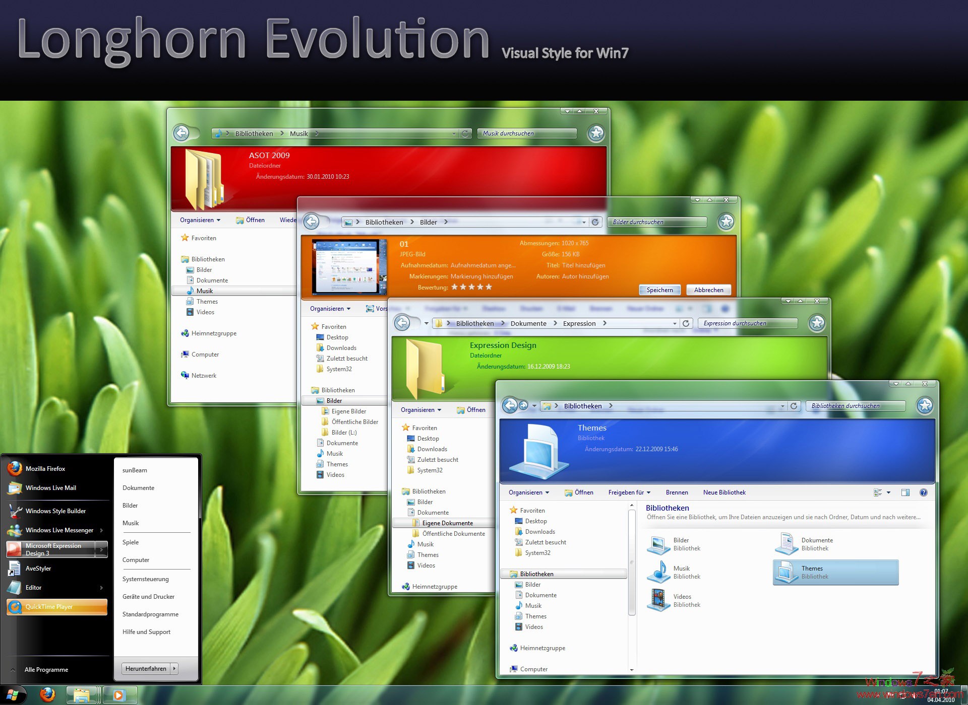 Windows7透明主题Longhorn Evolution