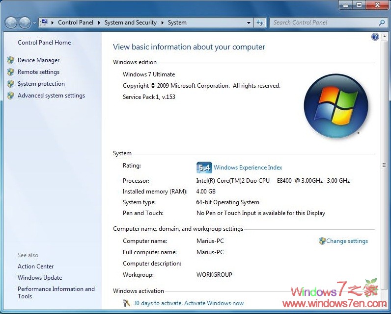 Windows7 SP1 v.153安装截图及其详细补丁信息