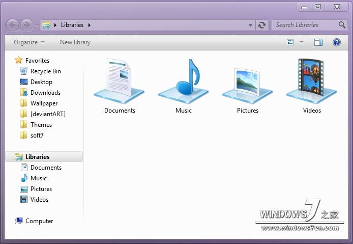 力荐：Windows7质感简洁主题 Soft7 2.0 BETA 1