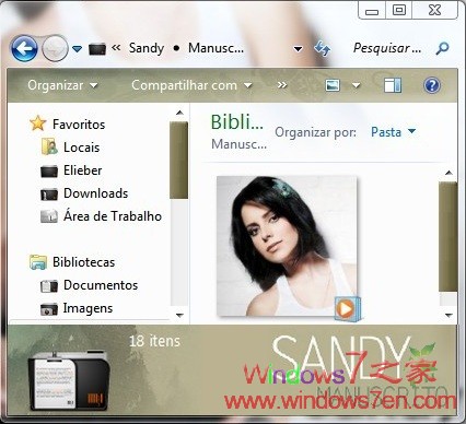 Windows7美女主题 Theme Sandy Leah Manuscrito