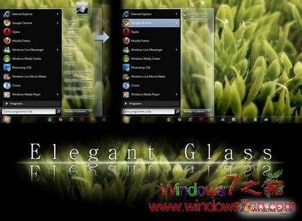 Windows7黑色透明主题 Elegant Glass Theme