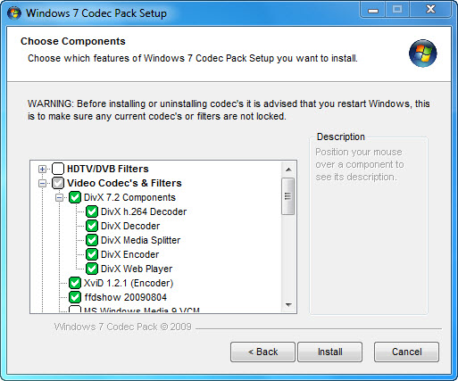 Windows 7 Codec Pack V2.6.1 Win7解码包