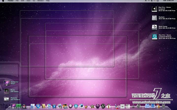 Win7仿苹果主题Snow Leopard for Windows 7