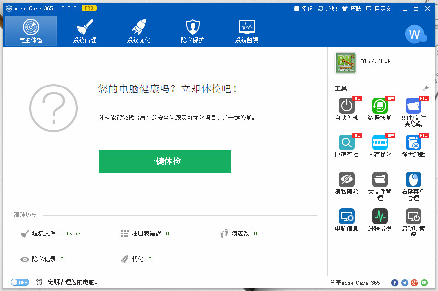 Wise Care 365 Pro 3.23 便携专业版界面图片