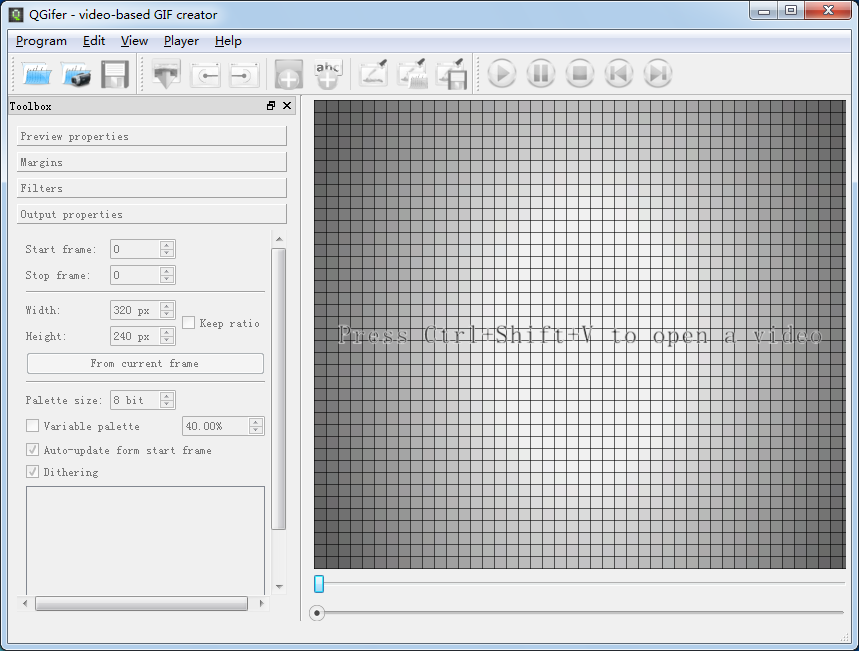 视频转GIF动画图片QGifer 0.2.1界面图片