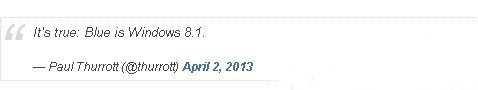 Windows Blue将被命名为“Windows 8.1”
