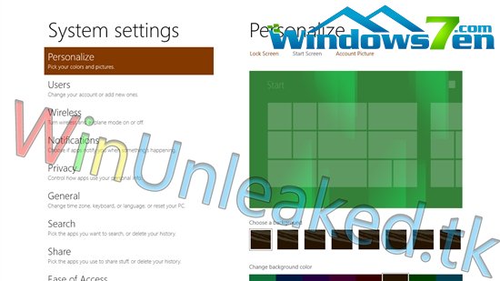 Win8新功能曝光：自定义开始屏幕背景图片