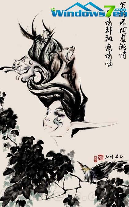 中国水墨浸染的《魔兽世界》插画欣赏