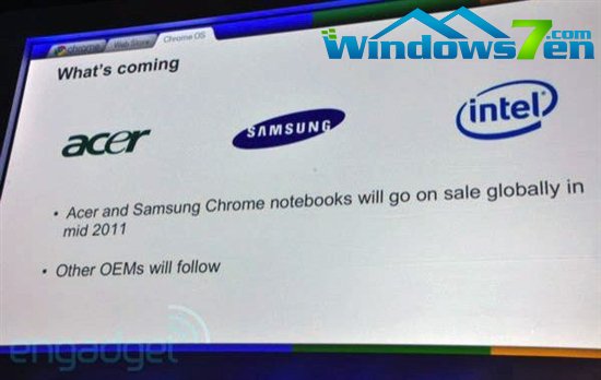 Google Chrome OS笔记本年中上市