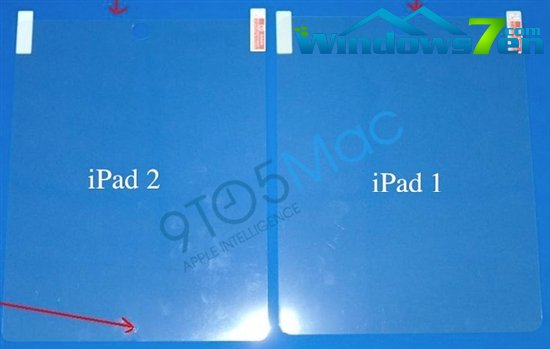 iPad 2屏幕贴膜泄露前置摄像头位置