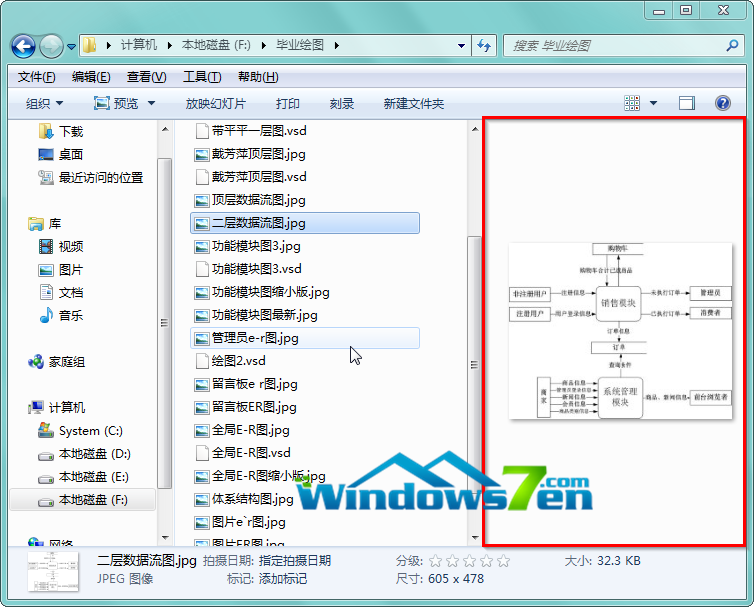 图3 win7预览窗格显示效果