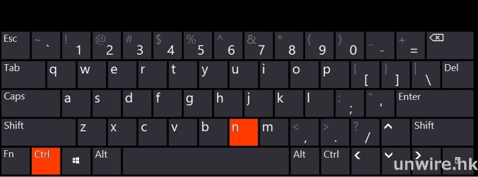 Windows：Ctrl + N Mac OS：Cmd + N