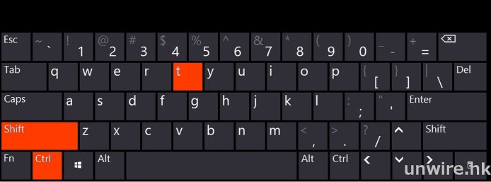 Windows：Ctrl + Shift + T Mac OS：Cmd + Shift + T