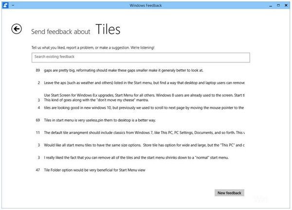 Win10技术预览版Feedback反馈功能详解6