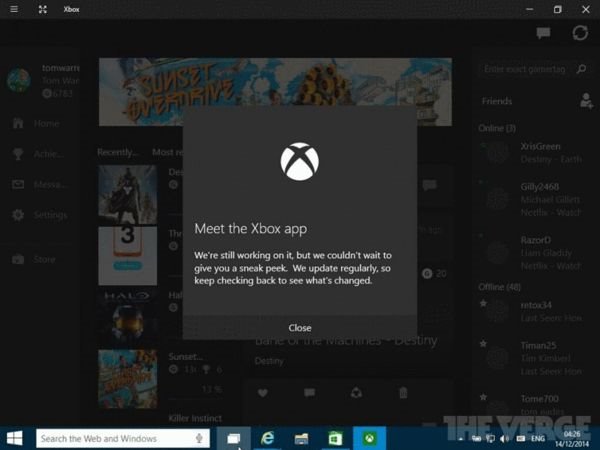 Win10预览版9901,Cortana小娜,Xbox应用