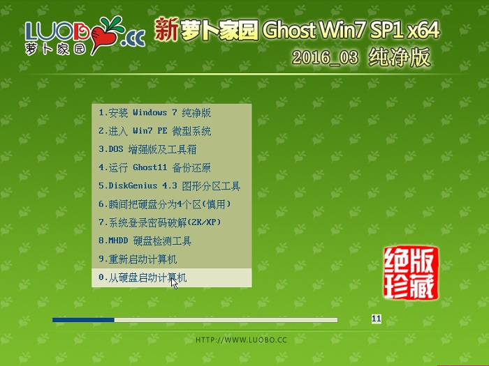 萝卜家园win7